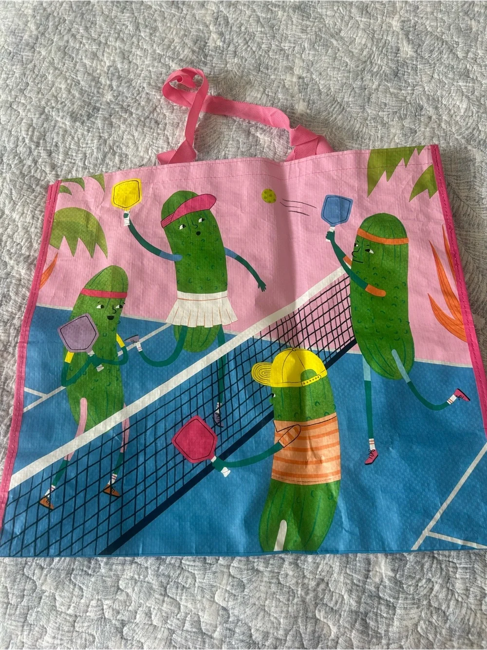 Pink & Blue virtual  Pickleball Tote Bag Tj max